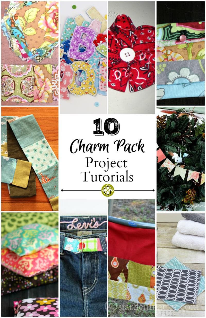 10 Charm Pack Project Tutorials. Great easy crafts that you can make with 5 inch squares of fabric