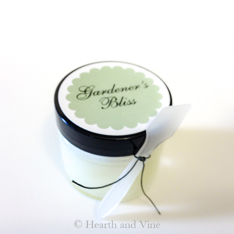 Hand salve jar of gardeners bliss