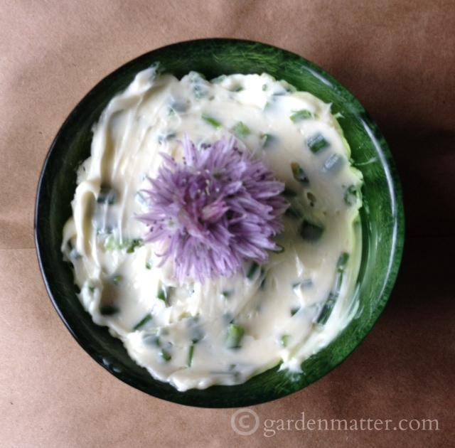 Use your chives and other herbs to make herb butter.