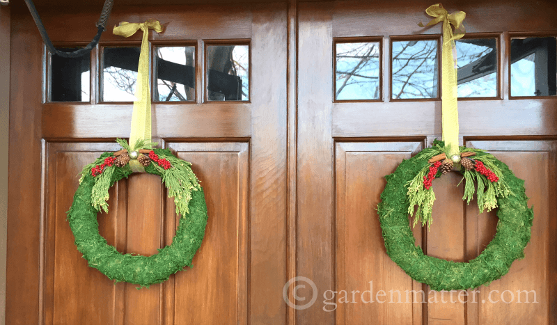 Easy moss covered wreaths for the winter season.