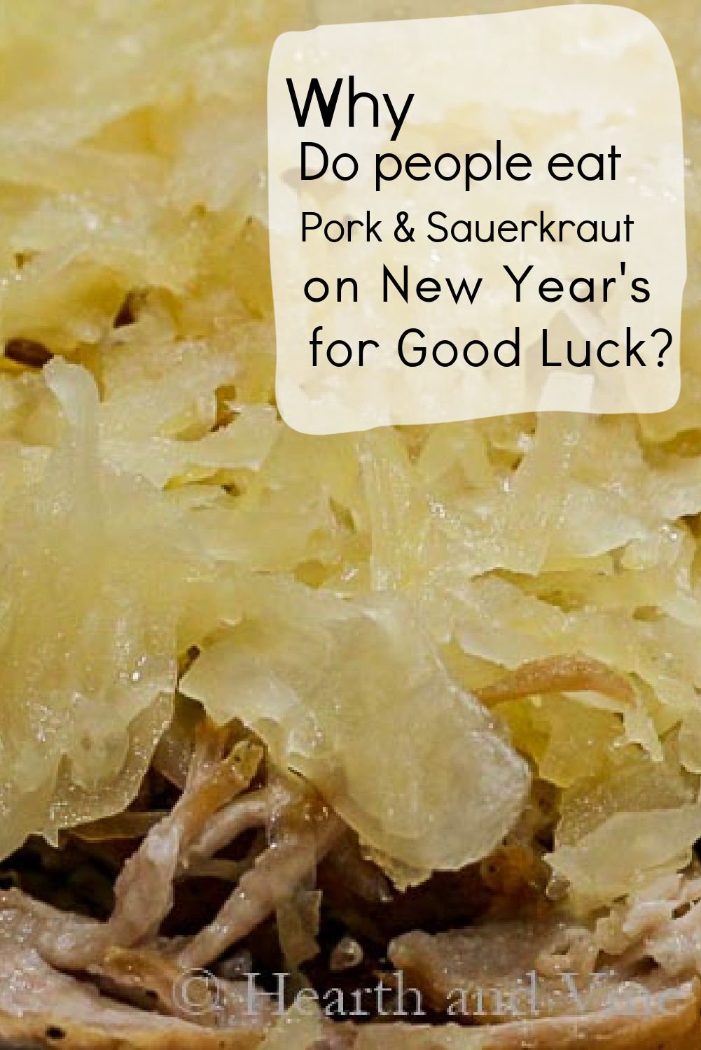 Pork and Sauerkraut on New Year&#039;s Day for Good Luck