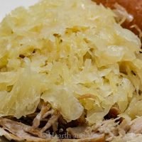 Sauerkraut over pork for New Year's