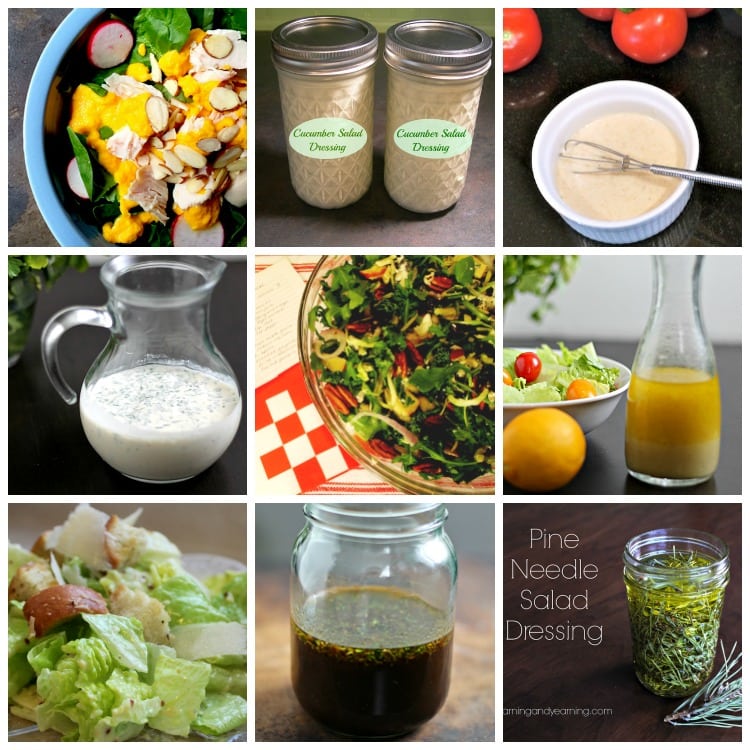 Nine homemade salad dressing recipes.