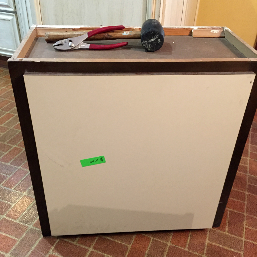 Old cabinet in kitchen