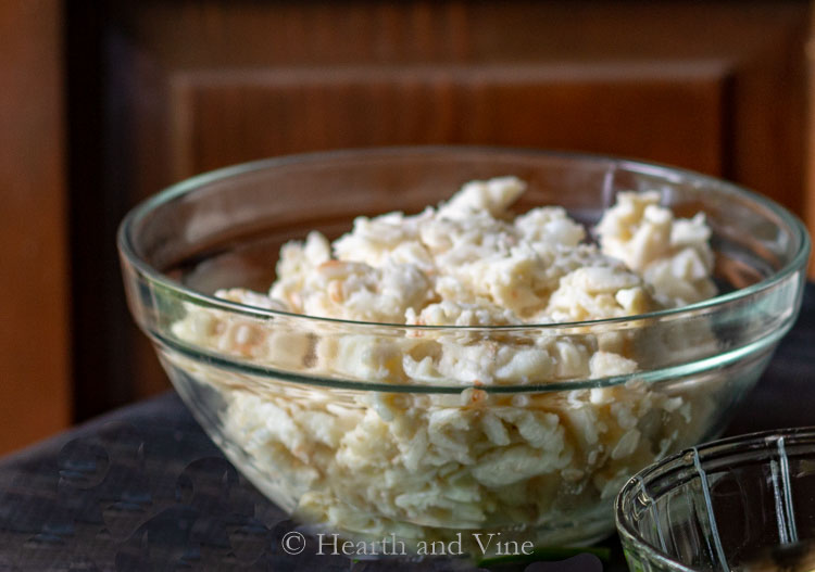 bowl of fresh lump crab meat