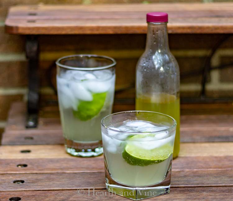 Two glassed of Skinny Moscow Mule Cocktails