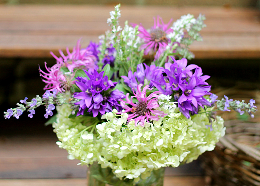 close up of arranged flowers