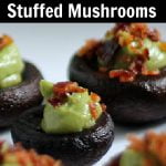 Low Carb Stuffed Mushrooms with Avocado and Bacon