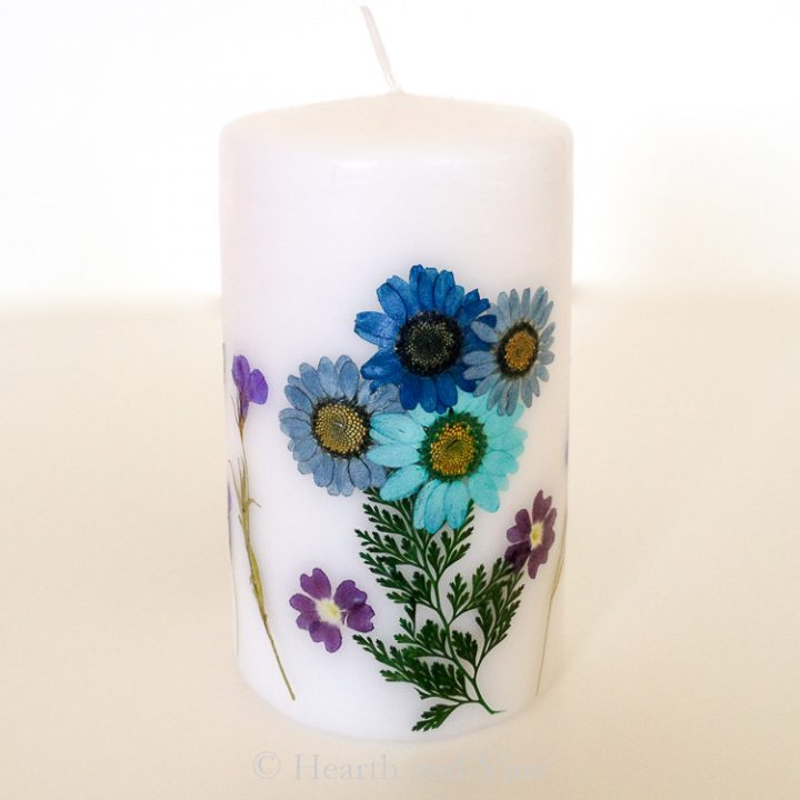 Pressed Flower Candles Inexpensive Gifts to Make Hearth and Vine
