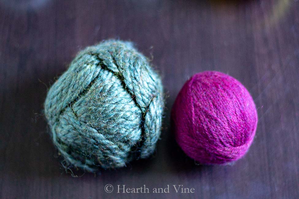 wool blend yarn ball