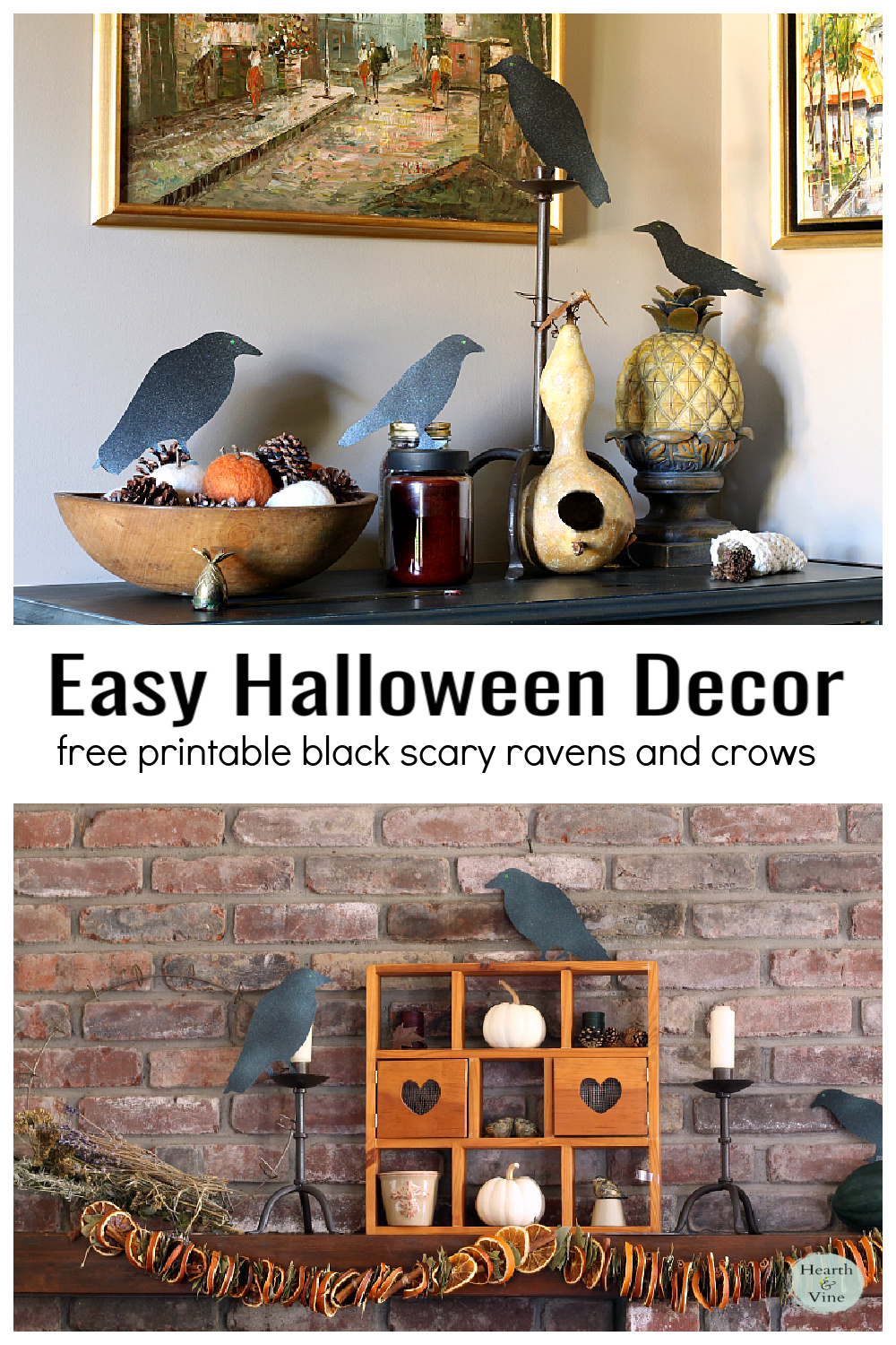 Halloween Ravens and Crows Tutorial Hearth and Vine