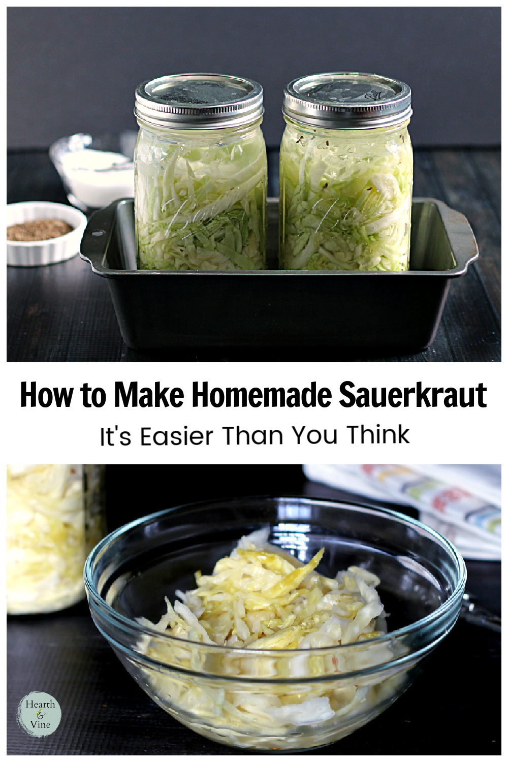 Mason Jar Sauerkraut Easy Recipe Hearth and Vine
