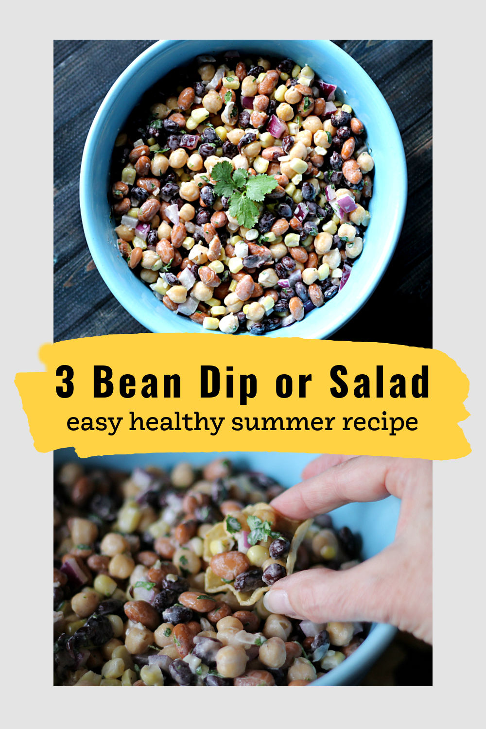 3 Bean Party Dip Quick, Easy, and Healthy Appetizer Recipe