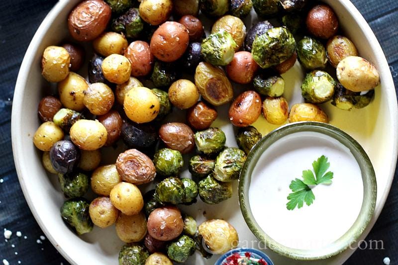 Roasted Brussel Sprouts and Baby Potatoes Hearth and Vine