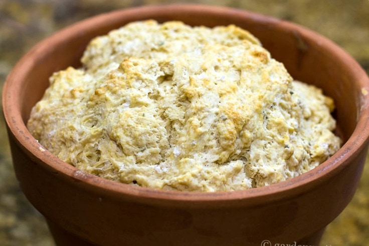 Herb and Veggie Flowerpot Bread