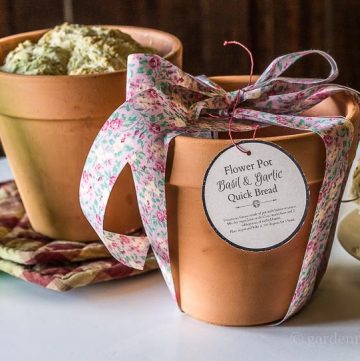 Baked Bread in Pot & Gift Pot ~ Flower Pot Herbal Beer Bread ~ gardenmatter.com