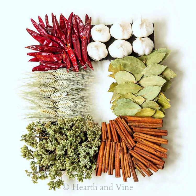 Kitchen spice wreath