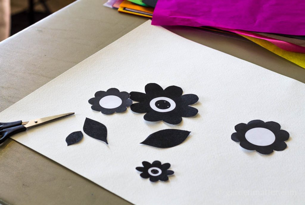 Flower shapes cut outs.