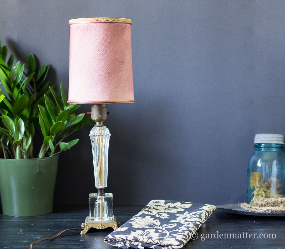 Original Lamp ~ DIY Fabric Lampshade Makeover ~ gardenmatter.com