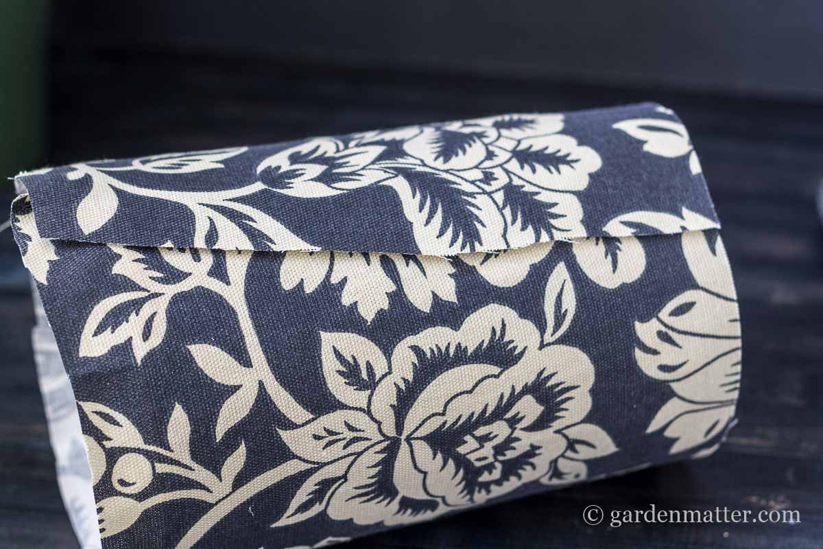 uneven edge of fabric ~ DIY Fabric Lampshade Makeover ~ gardenmatter.com