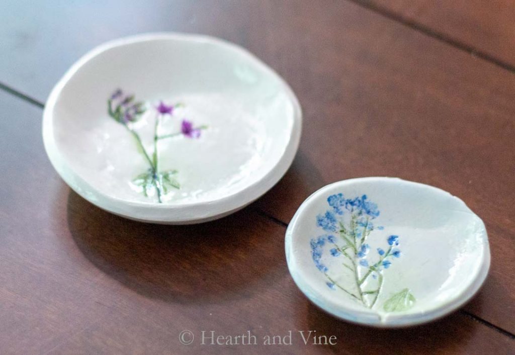 Pressed Flower Jewelry Dish Made With Flower Right Out Of Your Garden