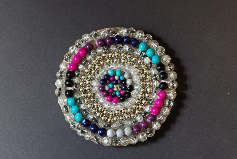 All beads ~ Beaded Coaster ~ gardenmatter.com