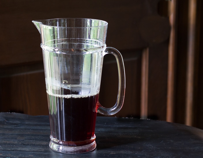 Brewed Black Tea in a pitcher