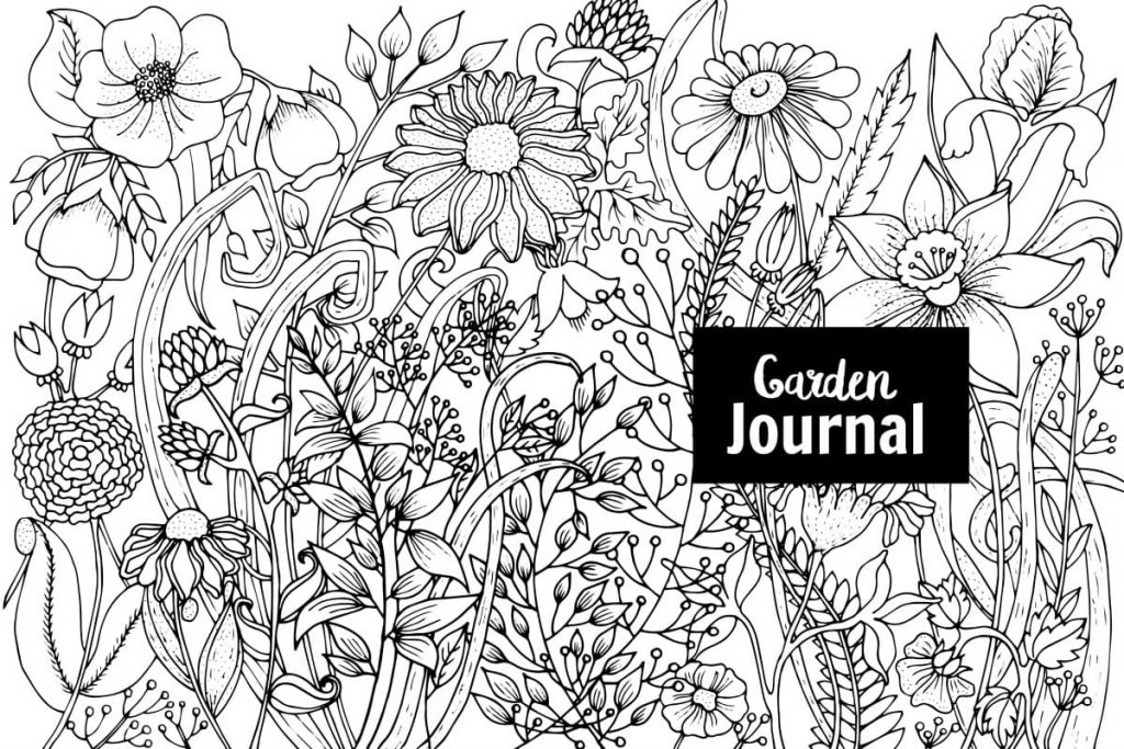 Garden journal cover in landscape.