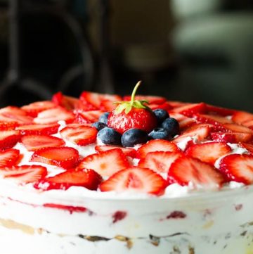 Strawberry-Topped-Trifle-Dish
