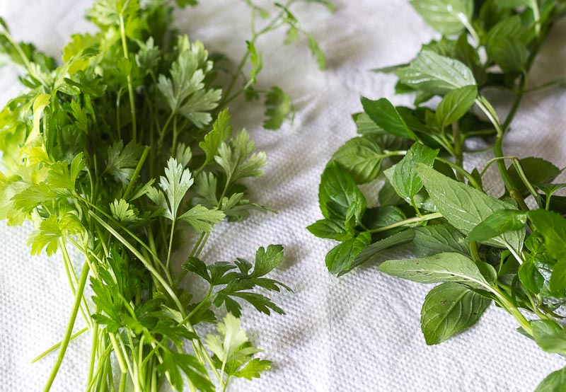 Parsley & Mint Leaves