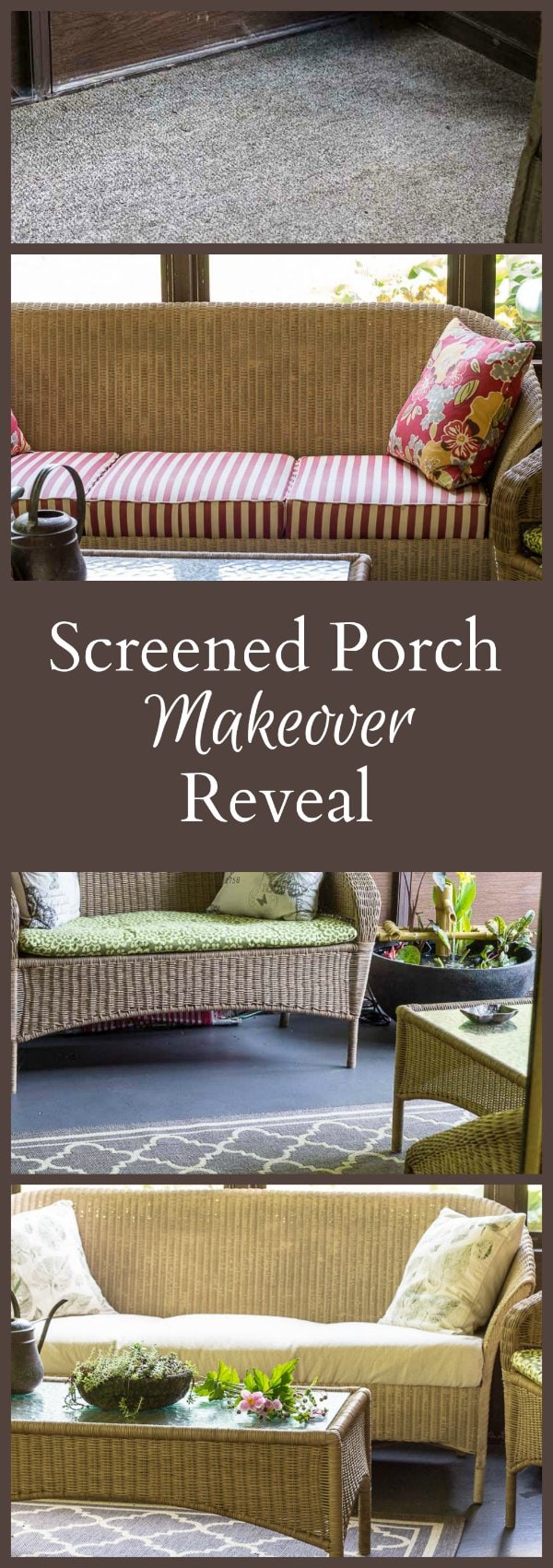 Screened Porch Makeover Reveal