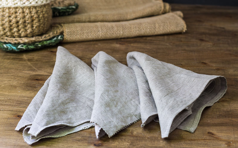 Raw Edge Smooth Linen Napkin