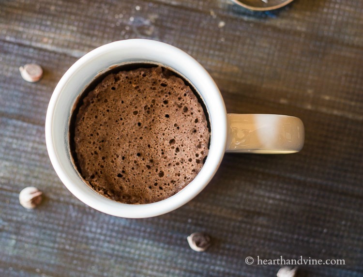 Cake made in a mug