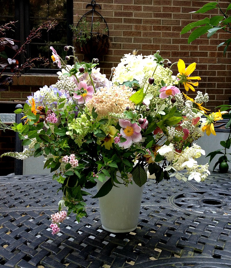 Bouquet of perennials for cut flower arrangements.