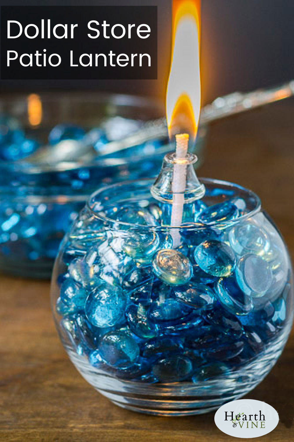 Make Your Own Inexpensive Patio Oil Lantern with Dollar Store Items