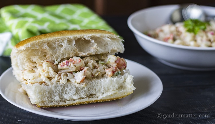This shrimp salad sandwich roll recipe is an alternative to the more expensive lobster roll and just as tasty. Serve on a fresh roll or as a salad.