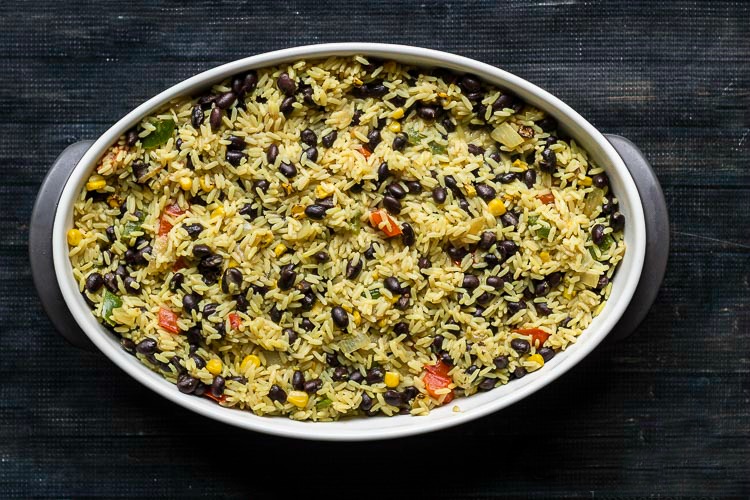 Black bean and rice casserole