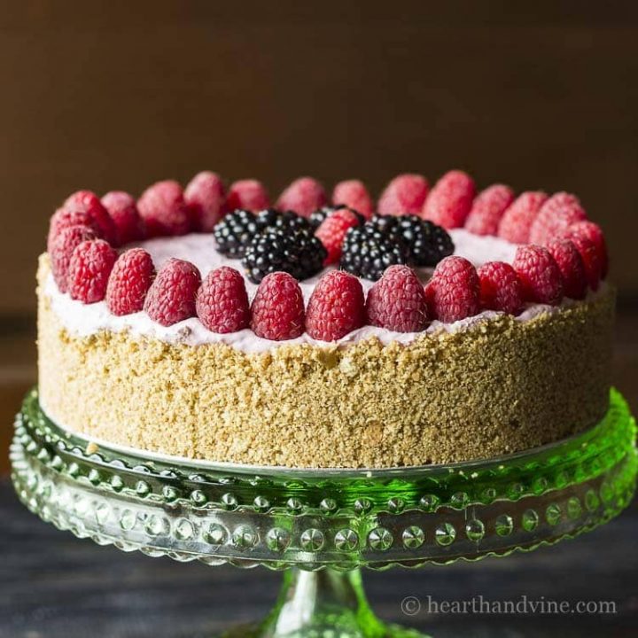 Berry Cheesecake with no added sugar.