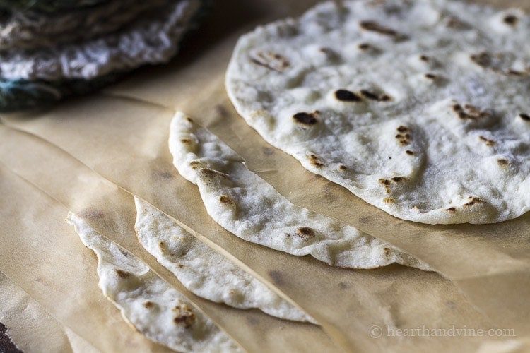 Make flour tortillas from scratch.