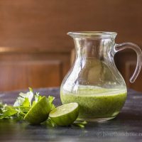 Recipe for aromatic cilantro lime vinaigrette