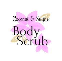 Sugar body scrub round label.