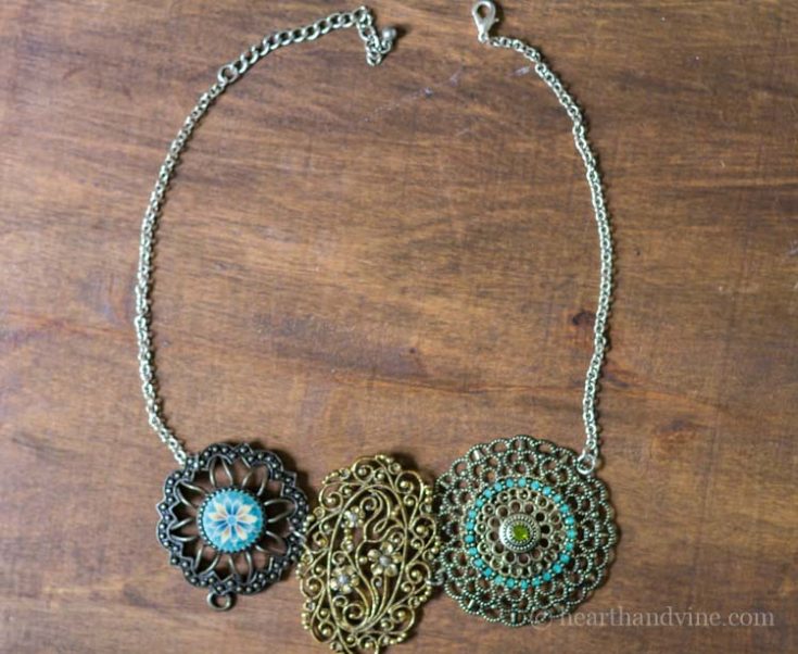 Make Your Own Statement Necklace from Vintage Jewelry