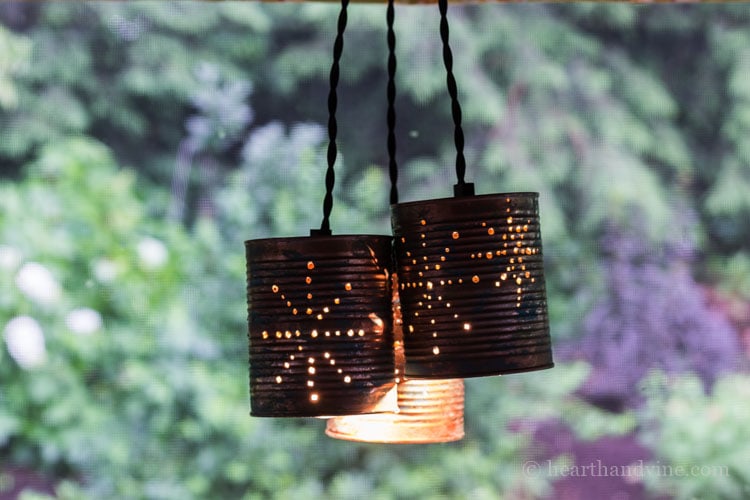 Diy punched deals tin lamp shade