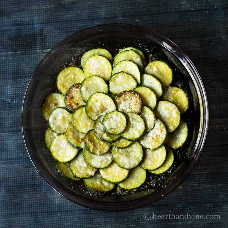 Super simple zucchini gratin recipe.