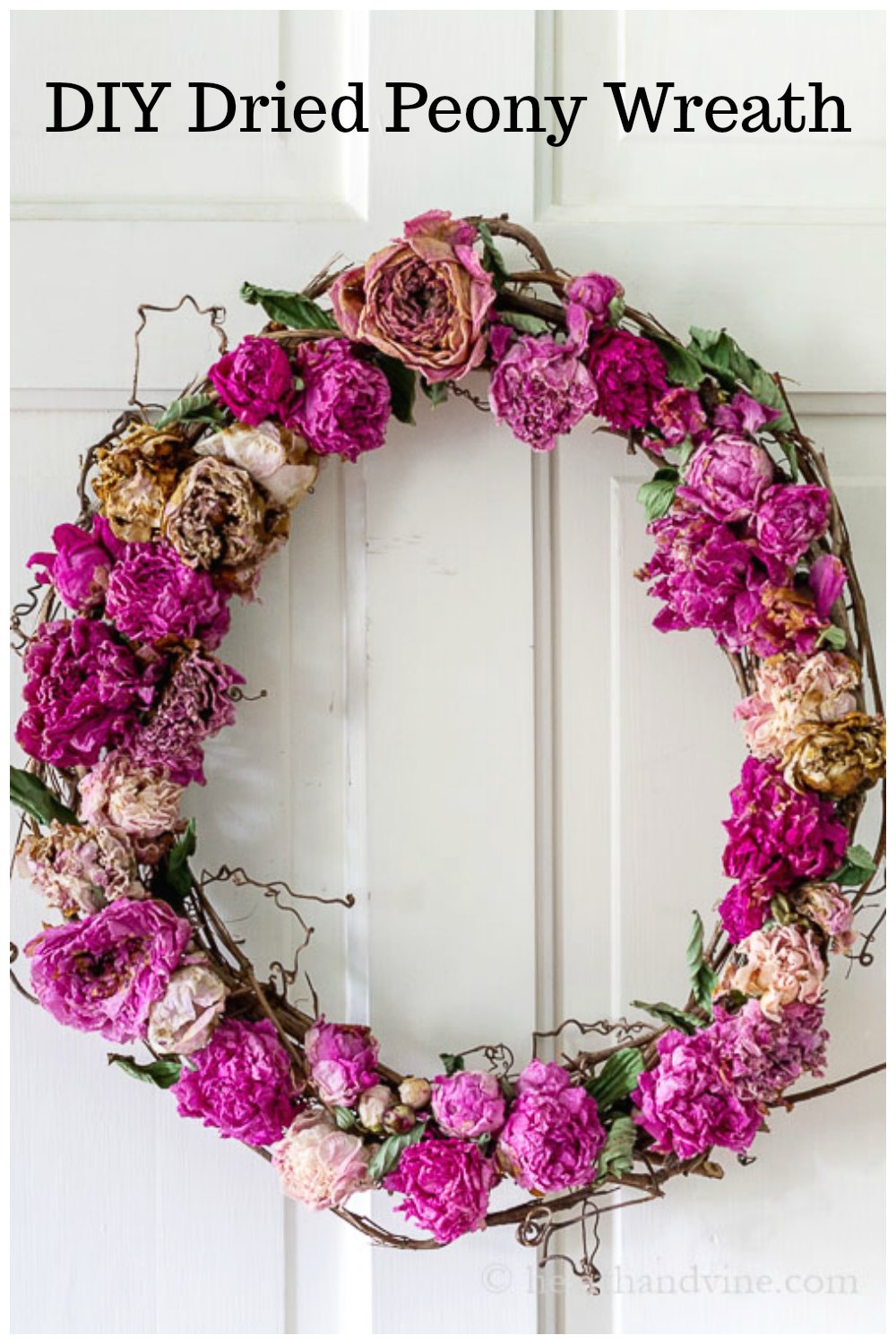 How to Make a Dried Peony Wreath Hearth and Vine