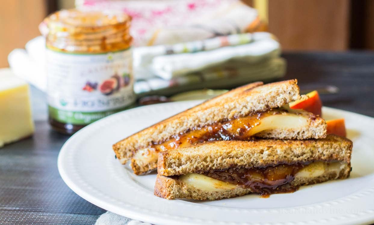 Fig and fontina grilled cheese.