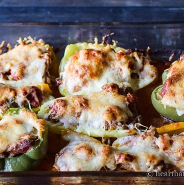 Italian stuffed peppers make a great meal or a delicious party appetizer. This recipe works with many different types of peppers for a dish you will love.