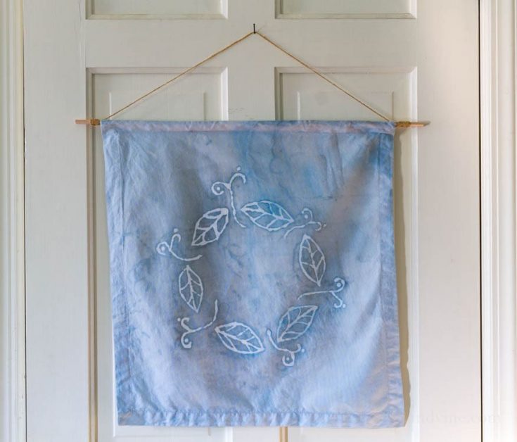 Batik Fabric Art with Glue Creates a Beautiful Wall Hanging Hearth