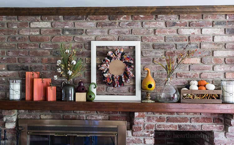 Fall Home Tour - Family room mantel