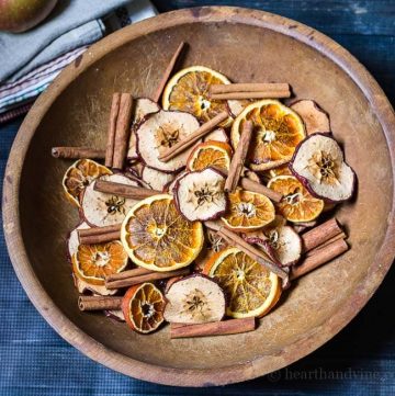 Homemade Potpourri Made With Apples, Oranges And Cinnamon